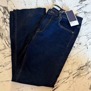 Zara dark blue mini flare jeans